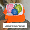 Personalize Your Own Floral Trucker Hat Neon Orange