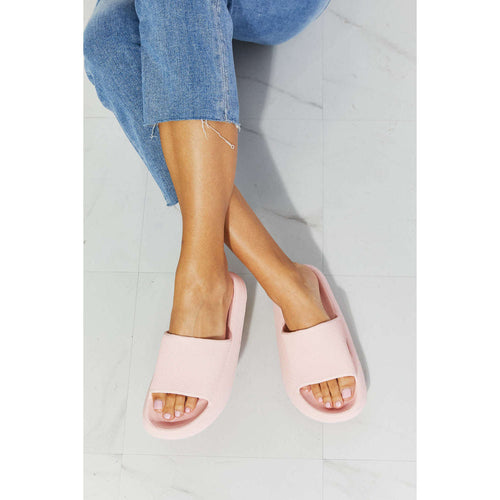 Arms Around Me Open Toe Slide in Pink:The Rustic Buffalo Boutique