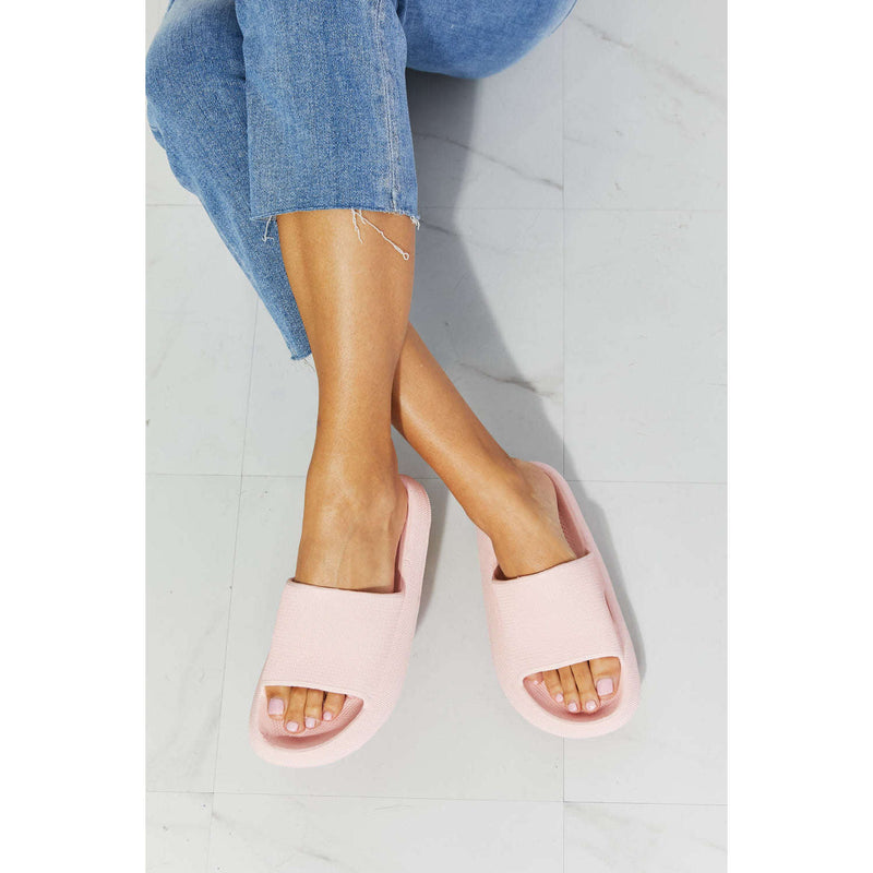 Arms Around Me Open Toe Slide in Pink:The Rustic Buffalo Boutique