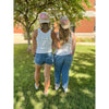 Beige with Pink Floral Trucker Hat:The Rustic Buffalo Boutique