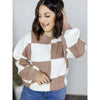 Checkered Long Sleeve Sweater:The Rustic Buffalo Boutique