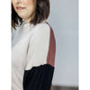 Contrast Round Neck Dropped Shoulder Sweater:The Rustic Buffalo Boutique