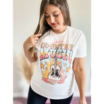 COUNTRY MUSIC NASHVILLE Graphic Tee Shirt:The Rustic Buffalo Boutique