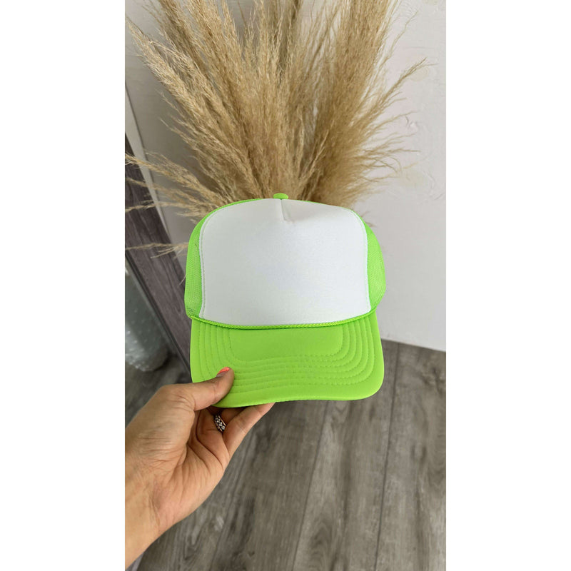 Create Your Own Floral Hat Neon Green:The Rustic Buffalo Boutique