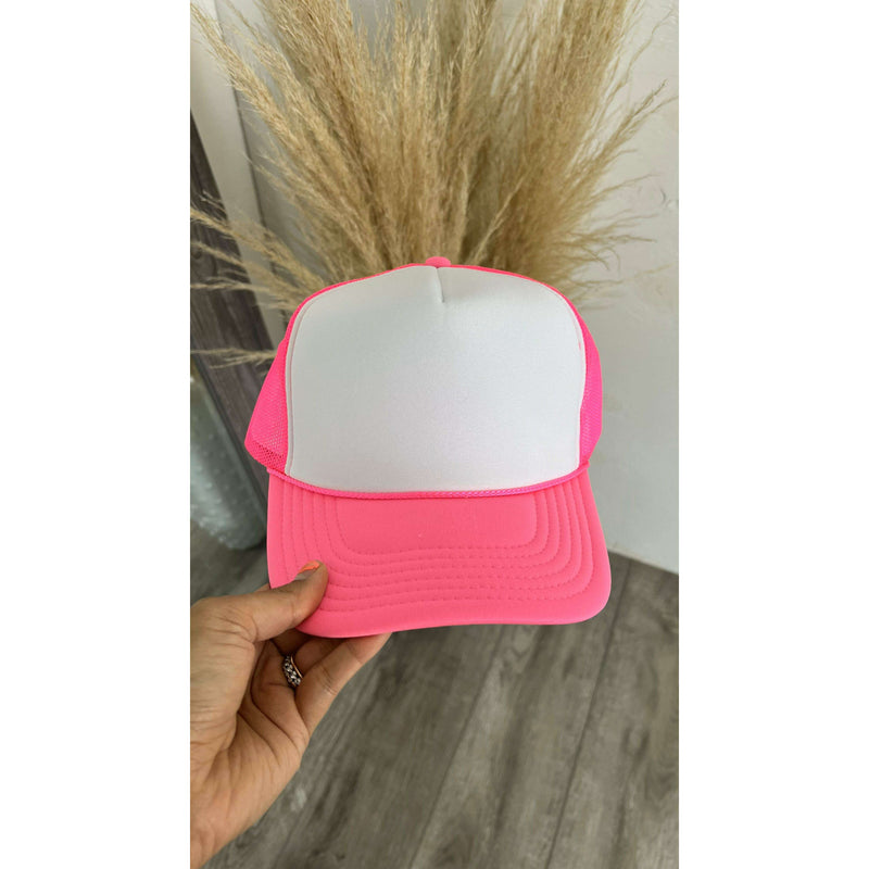 Create Your Own Floral Hat Neon Pink:The Rustic Buffalo Boutique