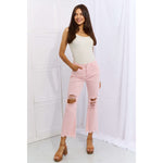 Distressed Ankle Flare Jeans:The Rustic Buffalo Boutique