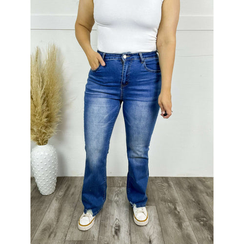Distressed Bootcut Jeans:The Rustic Buffalo Boutique