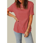 Distressed Round Neck Tee:The Rustic Buffalo Boutique