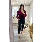Elastic Waist Joggers with Pockets:The Rustic Buffalo Boutique