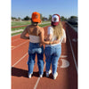 Football Smiley Face Game Day Vinyl Hat On Maroon:The Rustic Buffalo Boutique