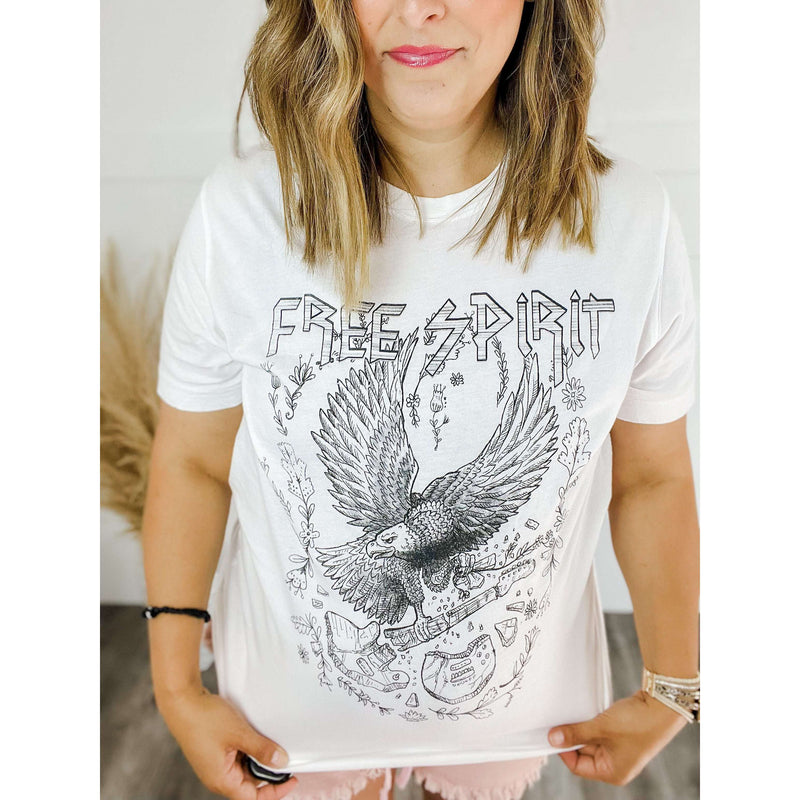 Free Spirit Graphic Tee:The Rustic Buffalo Boutique