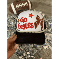 Go Eagles Hand-Painted Hat:The Rustic Buffalo Boutique