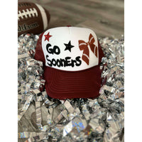 Go Sooners Hand-Painted Hat:The Rustic Buffalo Boutique