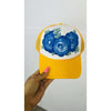 Gold & Blue Floral Game Day Hat:The Rustic Buffalo Boutique