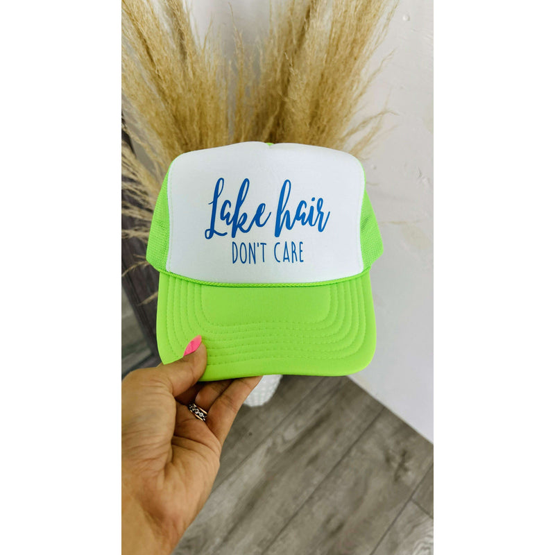 Lake Hair Don't Care Vinyl Hat:The Rustic Buffalo Boutique