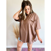 Mocha Boyfriend Basic:The Rustic Buffalo Boutique