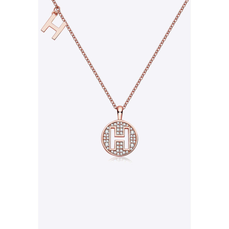 Moissanite A to J Pendant Necklace:The Rustic Buffalo Boutique