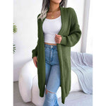 Open Front Dropped Shoulder Cardigan:The Rustic Buffalo Boutique