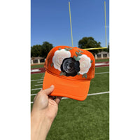 Orange Floral Gameday Hat:The Rustic Buffalo Boutique