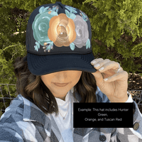 Personalize Your Own Black Trucker Hat:The Rustic Buffalo Boutique