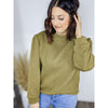 Quilted Long Sleeve Sweatshirt:The Rustic Buffalo Boutique