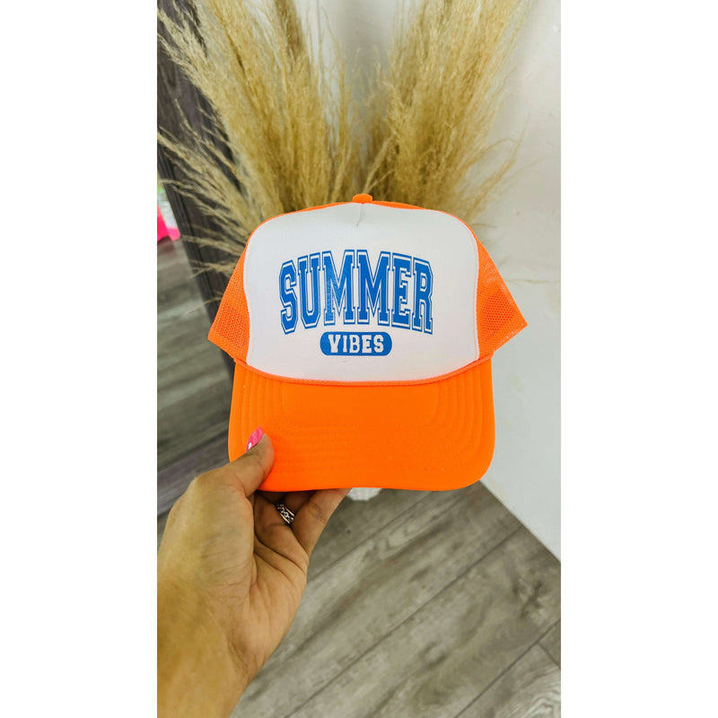Summer Vibes Vinyl Trucker Hat:The Rustic Buffalo Boutique