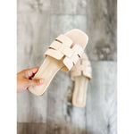 Walk It Out Slide Sandals in Nude:The Rustic Buffalo Boutique