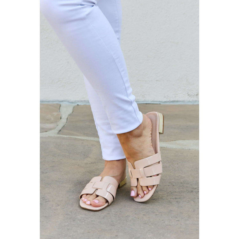 Walk It Out Slide Sandals in Nude:The Rustic Buffalo Boutique