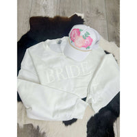 White with Pink Floral Trucker Hat:The Rustic Buffalo Boutique