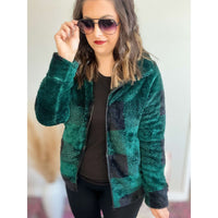 Plaid Plush Jacket:The Rustic Buffalo Boutique