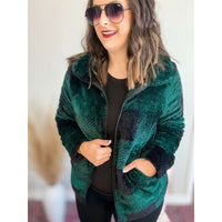 Plaid Plush Jacket:The Rustic Buffalo Boutique