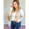 Color Block Exposed Seam Knit Top:The Rustic Buffalo Boutique