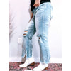 Distressed Cropped Jeans:The Rustic Buffalo Boutique