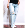 Distressed Cropped Jeans:The Rustic Buffalo Boutique