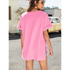 High-Low Side Slit V-Neck Tee:The Rustic Buffalo Boutique