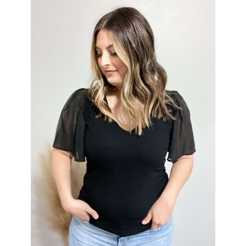Puff Sleeve Top:The Rustic Buffalo Boutique