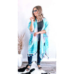 Turquoise Tie Dye Kimono:The Rustic Buffalo Boutique