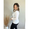 White Long Sleeve Turtleneck:The Rustic Buffalo Boutique